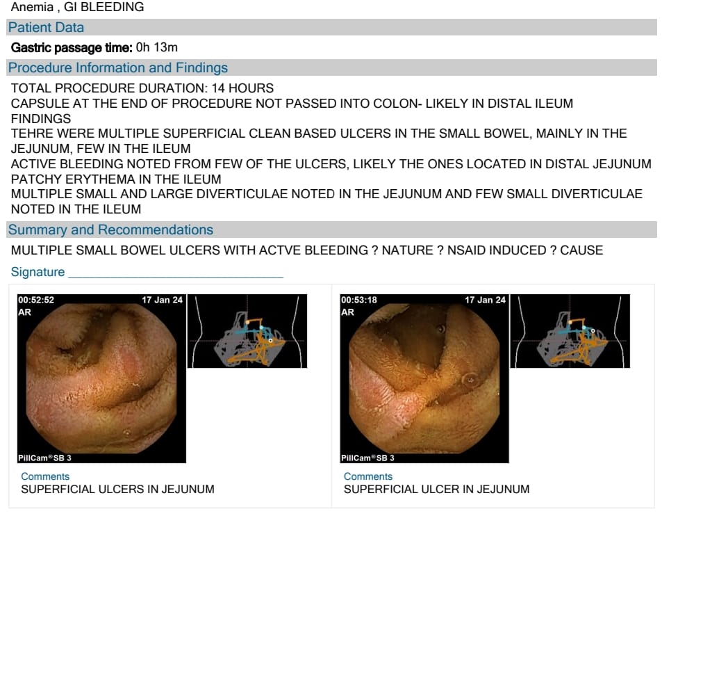 Endoscopy Summary Report